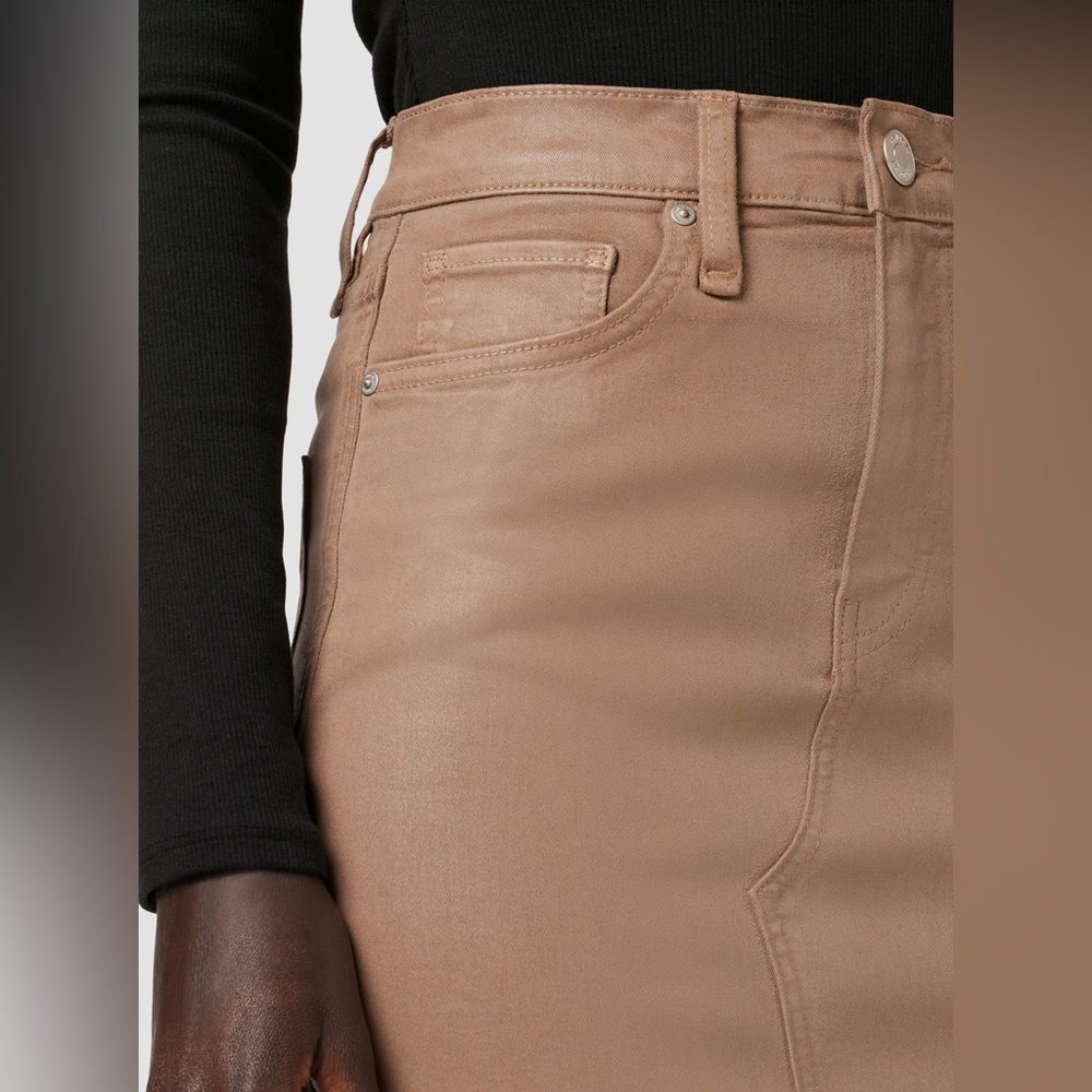 Hudson reconstruction Jean shirt in coated hot chocolate - Picture 4 of 7